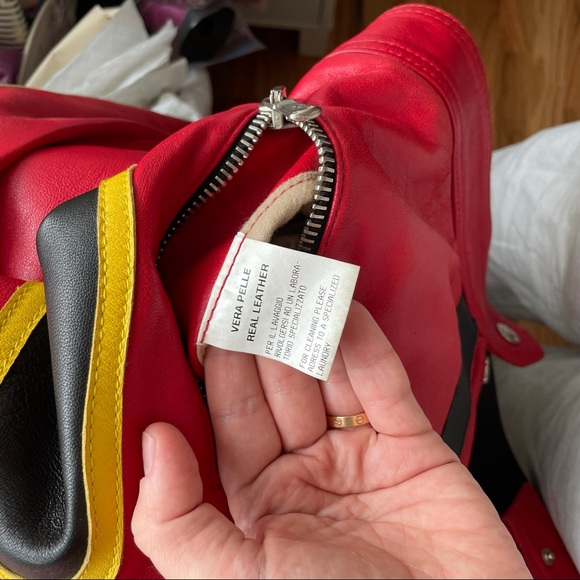 D&G Dolce & Gabbana Leather Motorcycle Jacket - Picture 16 of 17